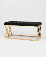 Банкетка ИНСИГНИЯ черная велюр — изображение 2