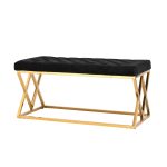 Банкетка ИНСИГНИЯ черная велюр