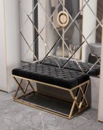 Банкетка ИНСИГНИЯ черная велюр — изображение 3