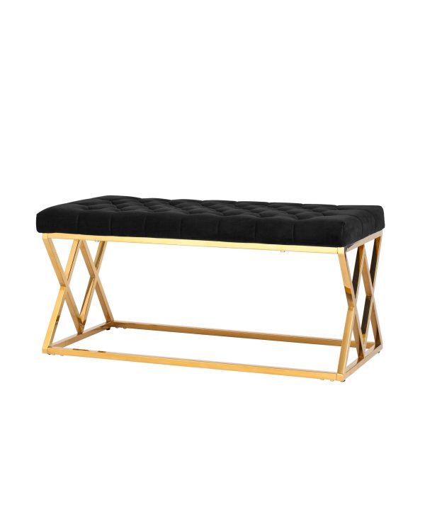 Банкетка ИНСИГНИЯ черная велюр Банкетка ИНСИГНИЯ черная велюр