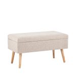 Банкетка Сторми с ящиком бежевый