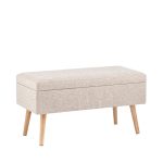 Банкетка Сторми с ящиком серо-бежевый