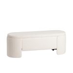 Банкетка Taks с местом для хранения букле белый