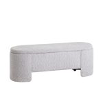 Банкетка Taks с местом для хранения букле светло-серый