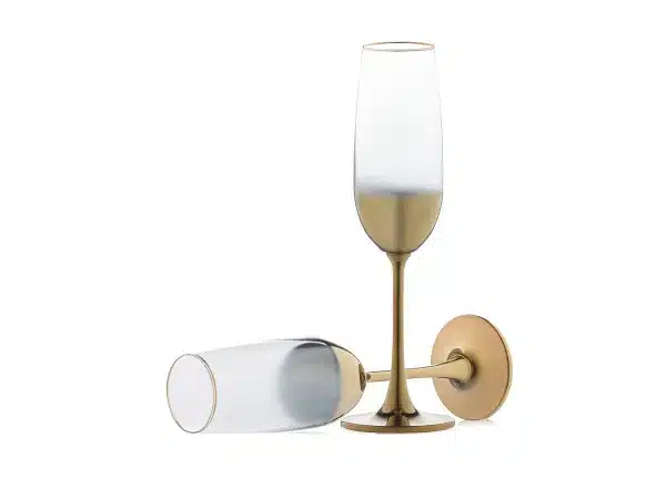 Бокал для шампанского с Золотым напылением 235 мл