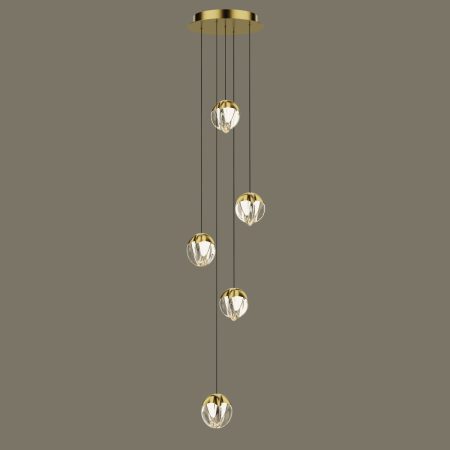 Подвесной светильник MD24001033-5A gold/clear
