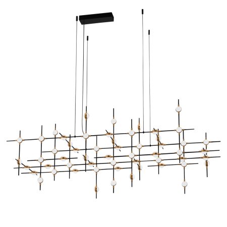 Люстра Molecular 55 black/gold