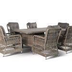 "Цесена" обеденная группа плетеная из искусственного ротанга