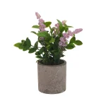 Цветок искусственный в бетонном горшке 18 см