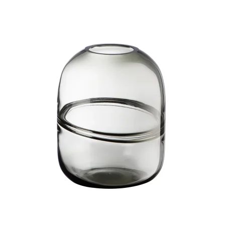 Декоративная ваза из дымчатого стекла