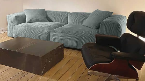 Диван Фиджи двухсекционный (большой) Cilium Steel Нераскладной (273х116х62см) — изображение 2