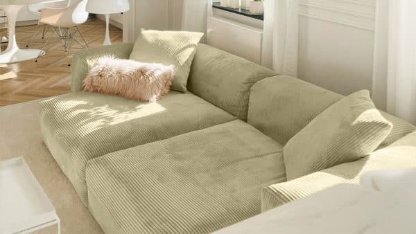 Диван Фиджи двухсекционный (большой и глубокий) Cilium Cream Нераскладной (273х137х62см) — изображение 2