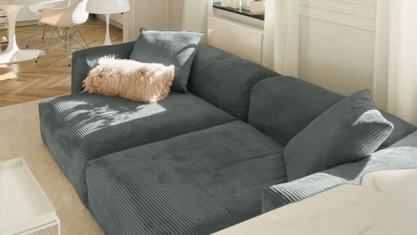 Диван Фиджи двухсекционный (большой и глубокий) Cilium Grafit Нераскладной (273х137х62см) — изображение 2