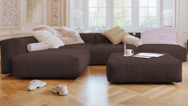 Диван Фиджи (П-образный) Cilium Chocolate Нераскладной (378х242х62см) — изображение 2