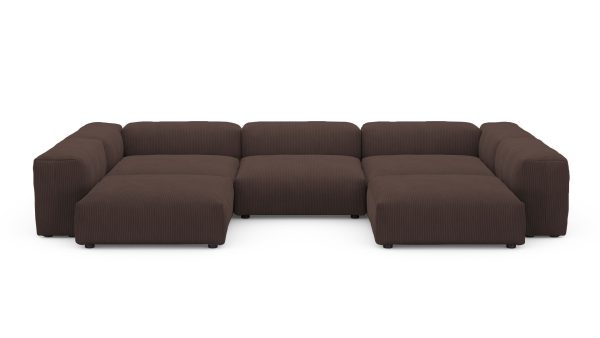 Диван Фиджи (П-образный) Cilium Chocolate Нераскладной (378х242х62см) — изображение 3