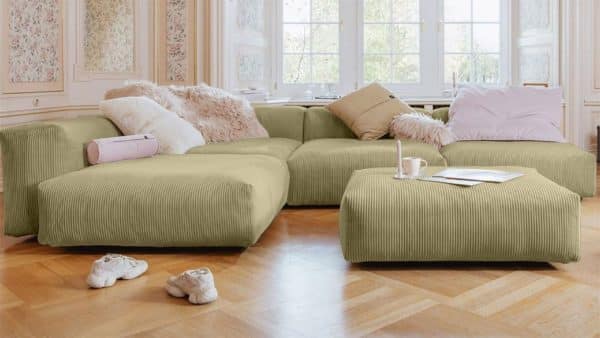 Диван Фиджи (П-образный) Cilium Cream Нераскладной (378х242х62см) — изображение 2