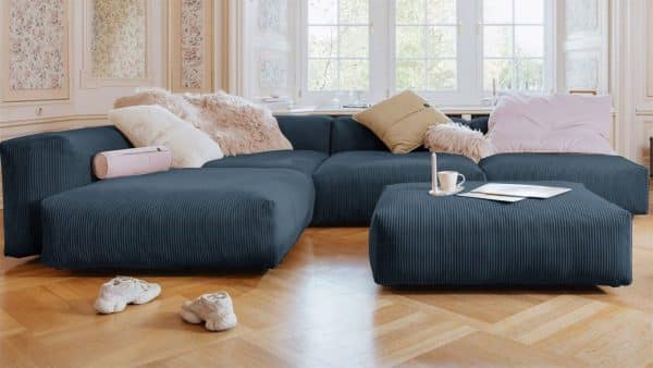 Диван Фиджи (П-образный) Cilium Indigo Нераскладной (378х242х62см) — изображение 2