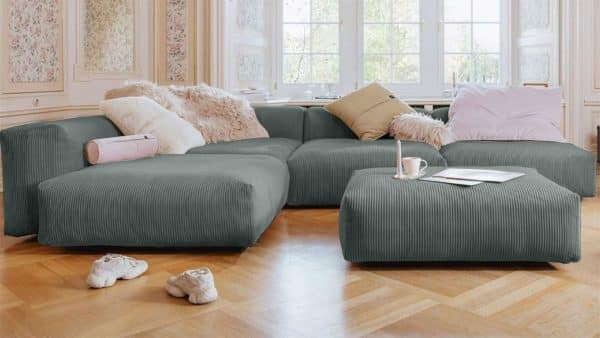 Диван Фиджи (П-образный) Cilium Steel Нераскладной (378х242х62см) — изображение 2