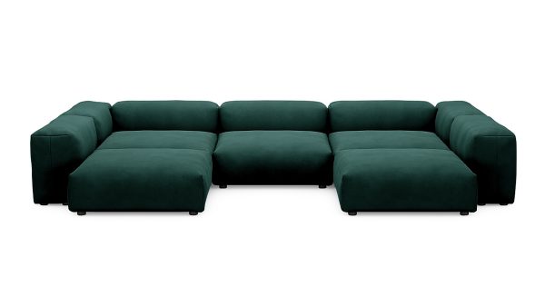 Диван Фиджи (П-образный) Velutto 20 Нераскладной (378х242х62см) — изображение 2