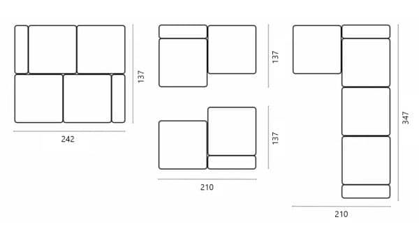 Диван Фиджи Vivaldi 04 Нераскладной (242х137х62см) — изображение 3