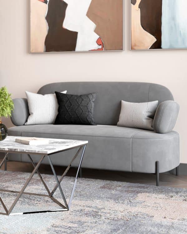 Диван Кэнди велюр серый — изображение 3