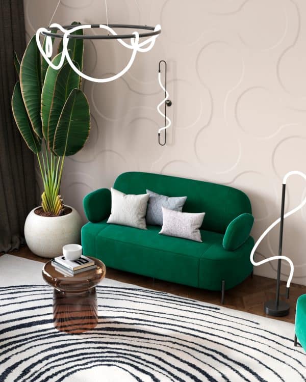 Диван Кэнди велюр зелёный — изображение 3