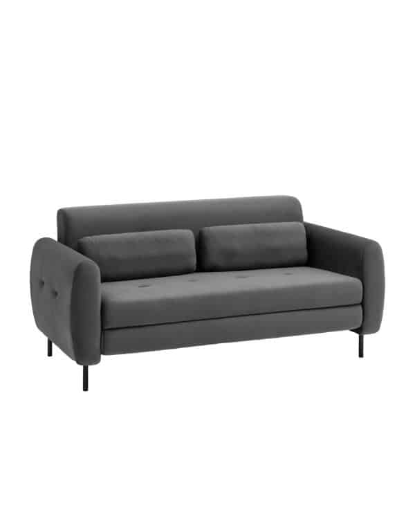 Диван-кровать прямой Барнаби велюр серый