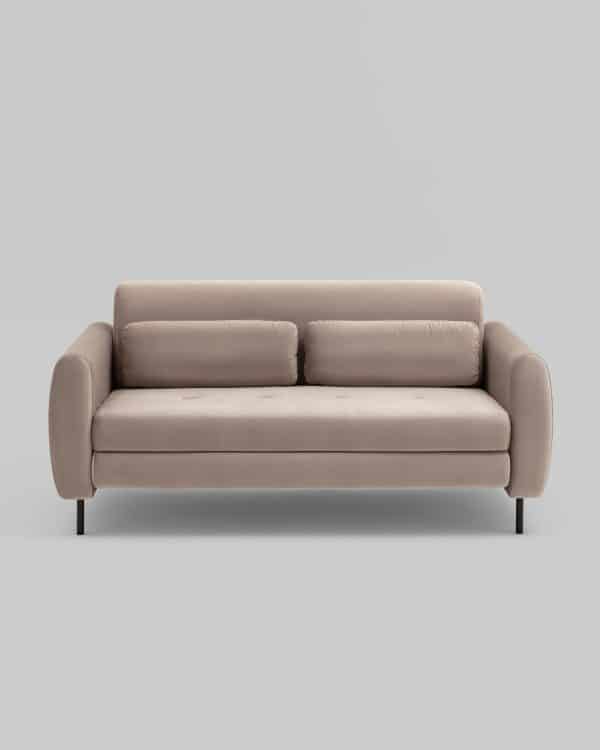 Диван-кровать прямой Барнаби велюр светло-серый — изображение 3