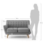 Диван Picasso двухместный горчичный, рогожка — изображение 5