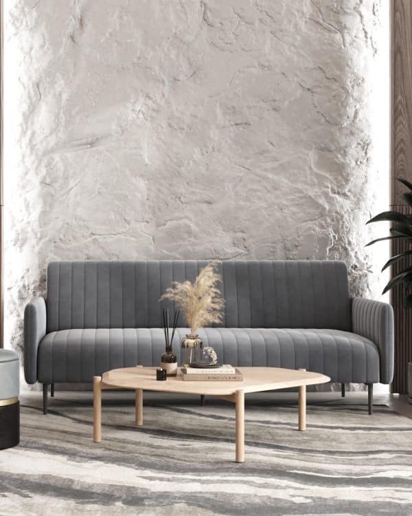 Диван прямой Дрезден велюр серый — изображение 3