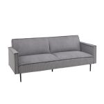 Диван прямой Кассель велюр рельефный светло-серый