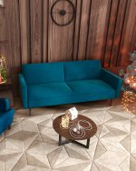 Диван прямой Кассель велюр синий — изображение 3