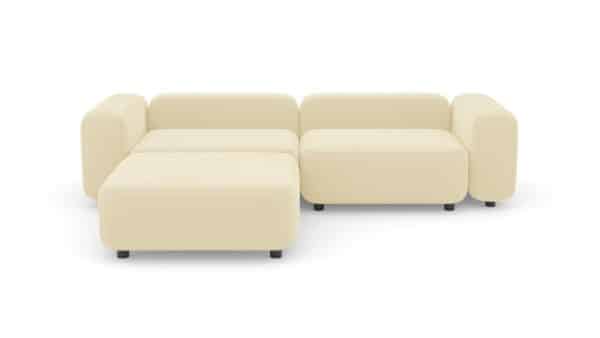 Диван с оттоманкой Баббл Vivaldi 03 Нераскладной (273х221х62см) — изображение 2