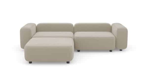 Диван с оттоманкой Баббл Vivaldi 04 Нераскладной (273х221х62см) — изображение 2