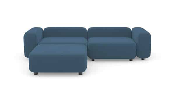 Диван с оттоманкой Баббл Vivaldi 13 Нераскладной (273х221х62см) — изображение 2