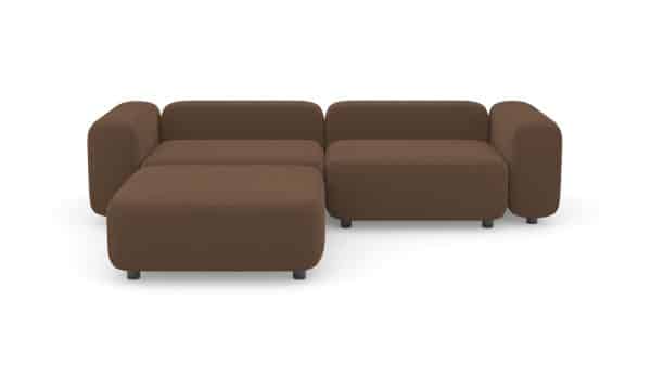 Диван с оттоманкой Баббл Vivaldi 23 Нераскладной (273х221х62см) — изображение 2