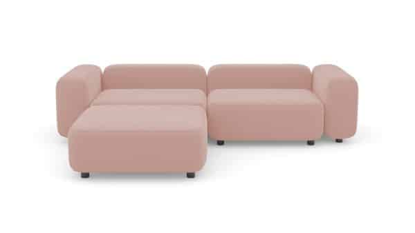 Диван с оттоманкой Баббл Vivaldi 27 Нераскладной (273х221х62см) — изображение 2