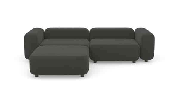 Диван с оттоманкой Баббл Vivaldi 37 Нераскладной (273х221х62см) — изображение 2