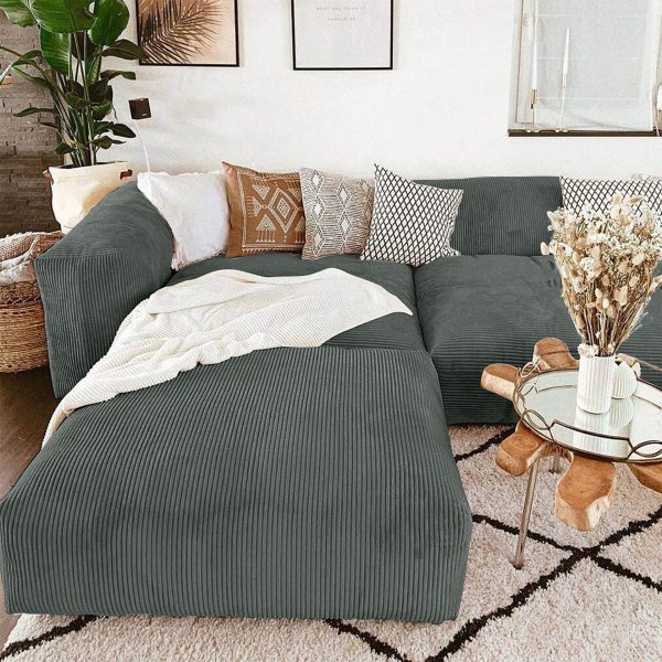 Диван с оттоманкой Фиджи Cilium Grafit Нераскладной (273х221х62см) — изображение 2