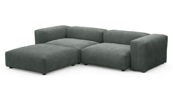 Диван с оттоманкой Фиджи Cilium Grafit
