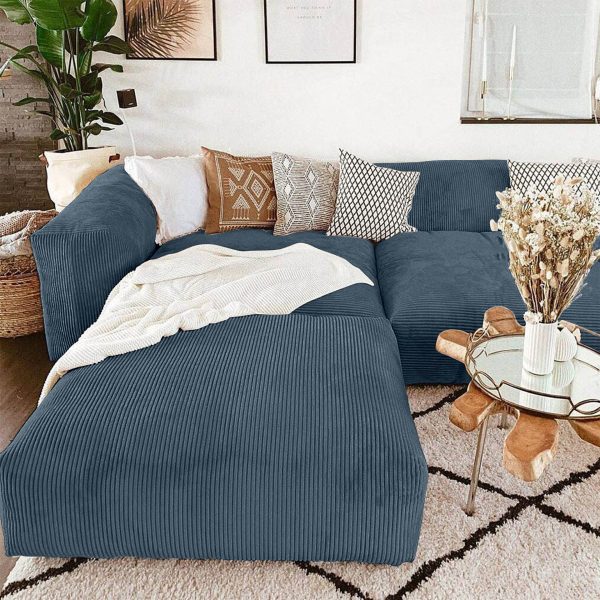 Диван с оттоманкой Фиджи Cilium Indigo Нераскладной (273х221х62см) — изображение 2