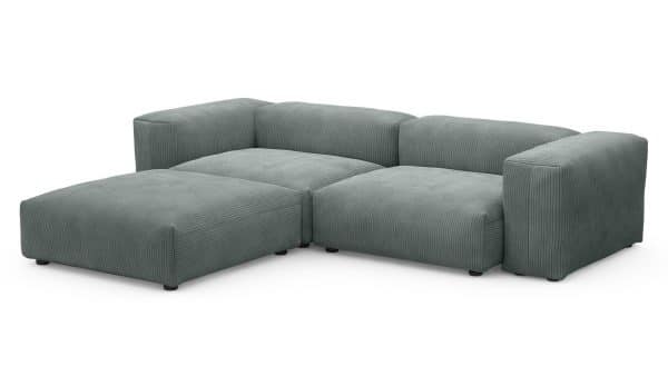 Диван с оттоманкой Фиджи Cilium Steel