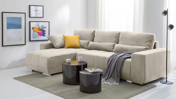 Диван с оттоманкой Наби Лайт Vivaldi 04 Еврокнижка (251х155х90см) — изображение 2