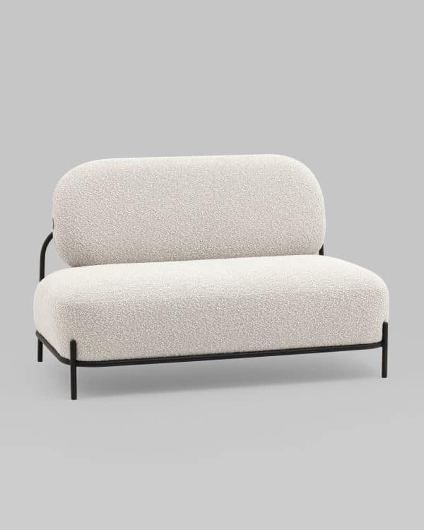 Диван Стоун ткань букле молочный — изображение 2