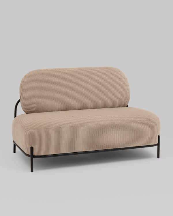 Диван Стоун велюр рельефный бежевый — изображение 2