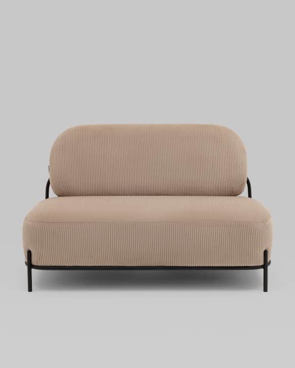 Диван Стоун велюр рельефный бежевый — изображение 3