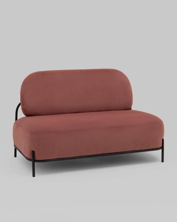 Диван Стоун велюр рельефный коралловый — изображение 2