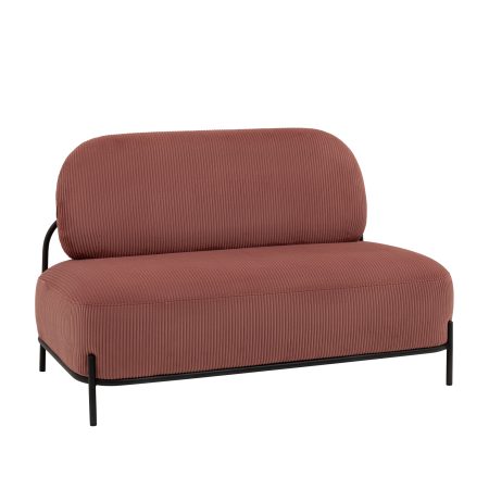 Диван Стоун велюр рельефный коралловый