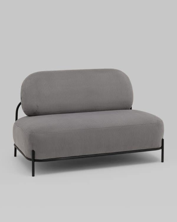 Диван Стоун велюр рельефный светло-серый — изображение 2