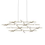 Люстра Molecular 14 black/gold